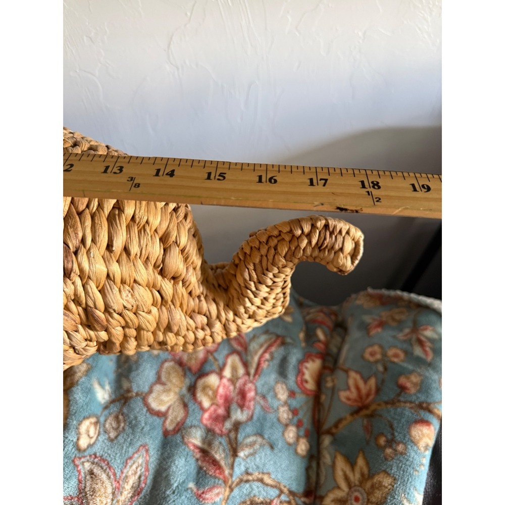 Opalhouse Elephant Water Hyacinth Basket Natural Woven Storage Boho Nursery New - Picture 2 of 6